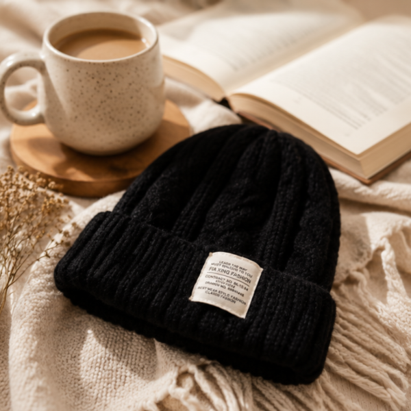 Gorro Lana Nube Negro Idea de Regalo — imagen 4
