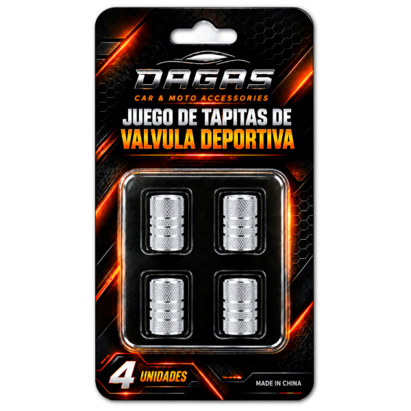 Producto - JUEGO DE TAPITAS DE VALVULA TUNNING SILVER 4 PCS