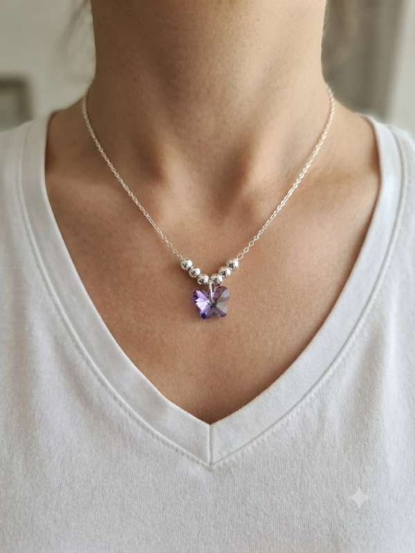Producto - Collar mariposa violeta - 1