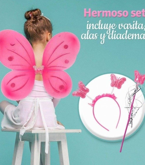 Producto - Alas mariposa/vincha/varita