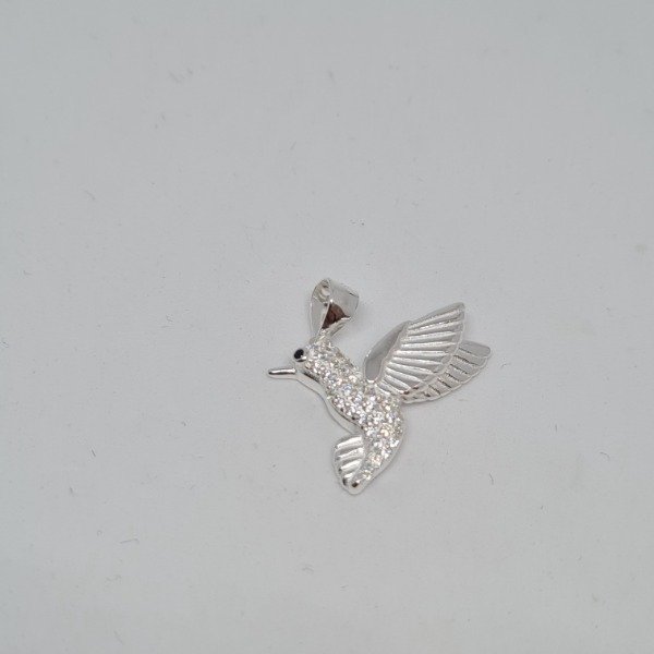 Producto - Dije colibri plateado