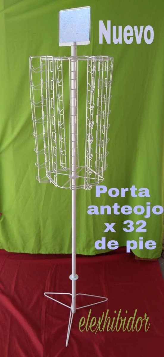 Producto - porta anteojo de pie con traba para 32 lentes
