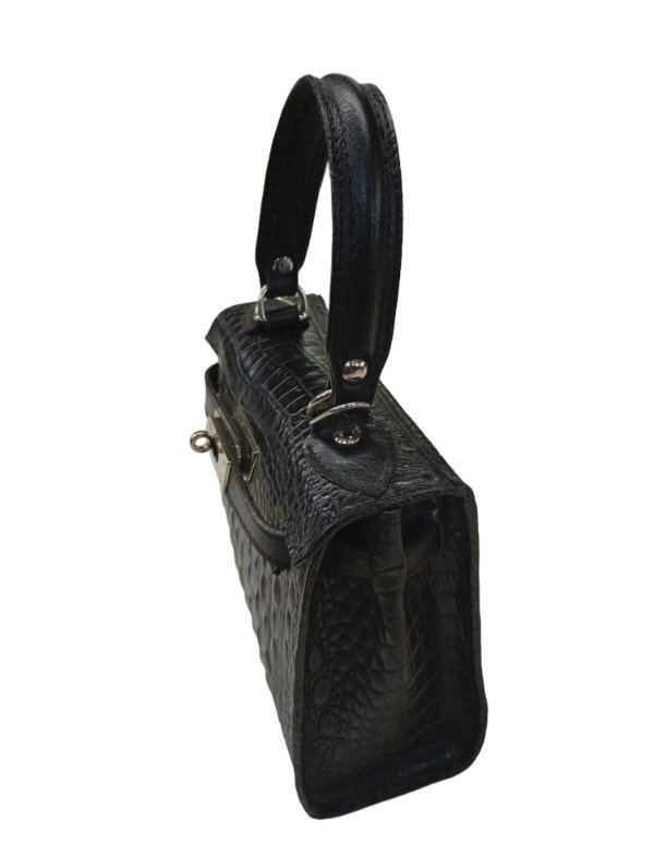 Producto - Cartera de mano cuero croco modelo "KL" - 2