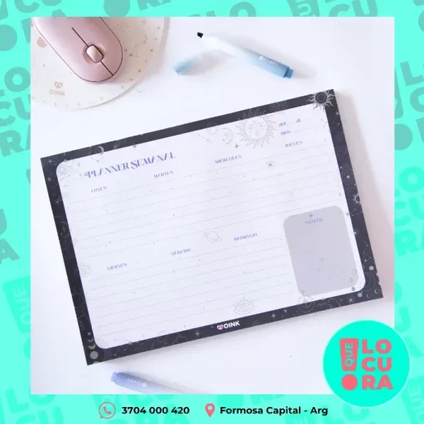 Producto - Planner Semanal A4 - Sol y Luna