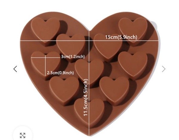 Producto - MOLDE SILICONA X10 CORAZONES - 1