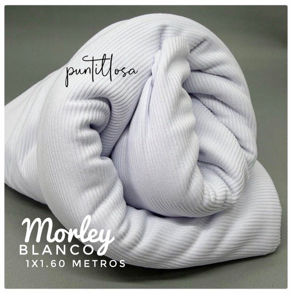 Producto - Morley elastizado BLANCO - 1x1.60 metros