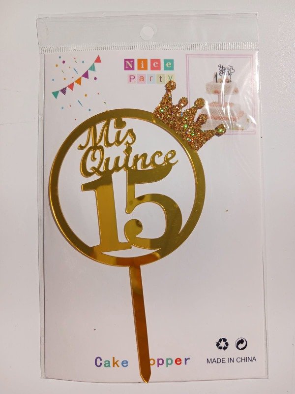 Producto - Cake Topper Acrílico "Mis 15 Años" M09