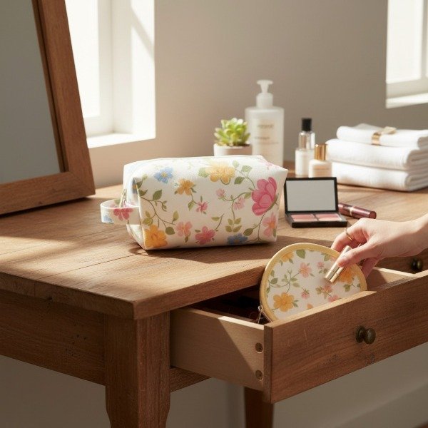 Producto - SET DE NECESER CARTUCHERA DE CORDURA Y ESTUCHE FEMENINO 20X9X9