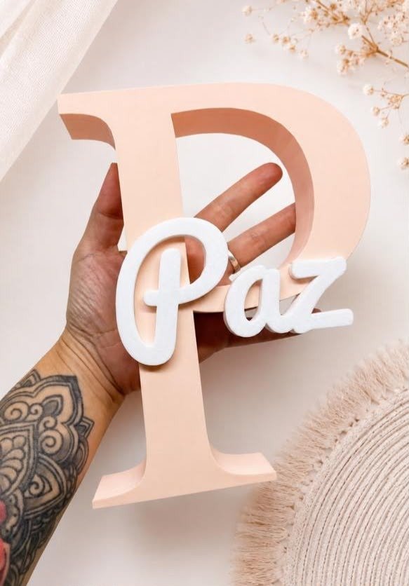 Producto - Nombre y letra 3D
