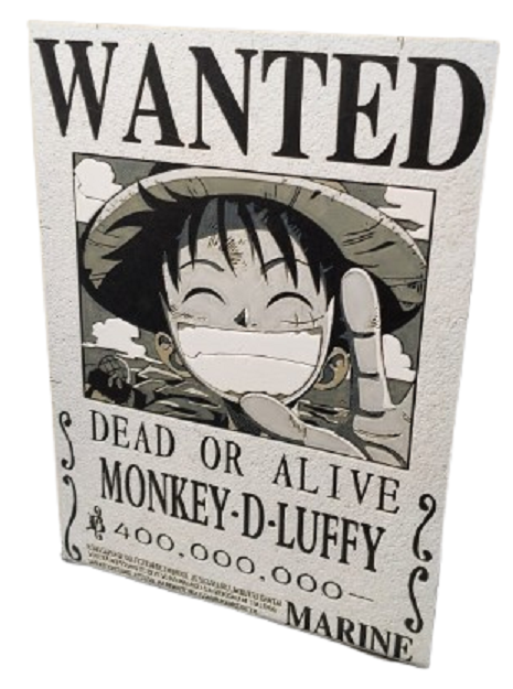 Producto - Cuadrito 3D - Luffy Wanted - 17cm x 24cm