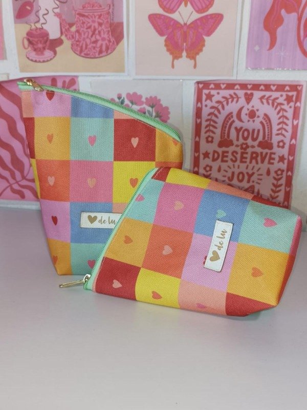 Producto - Set matero cuadrillé corazón