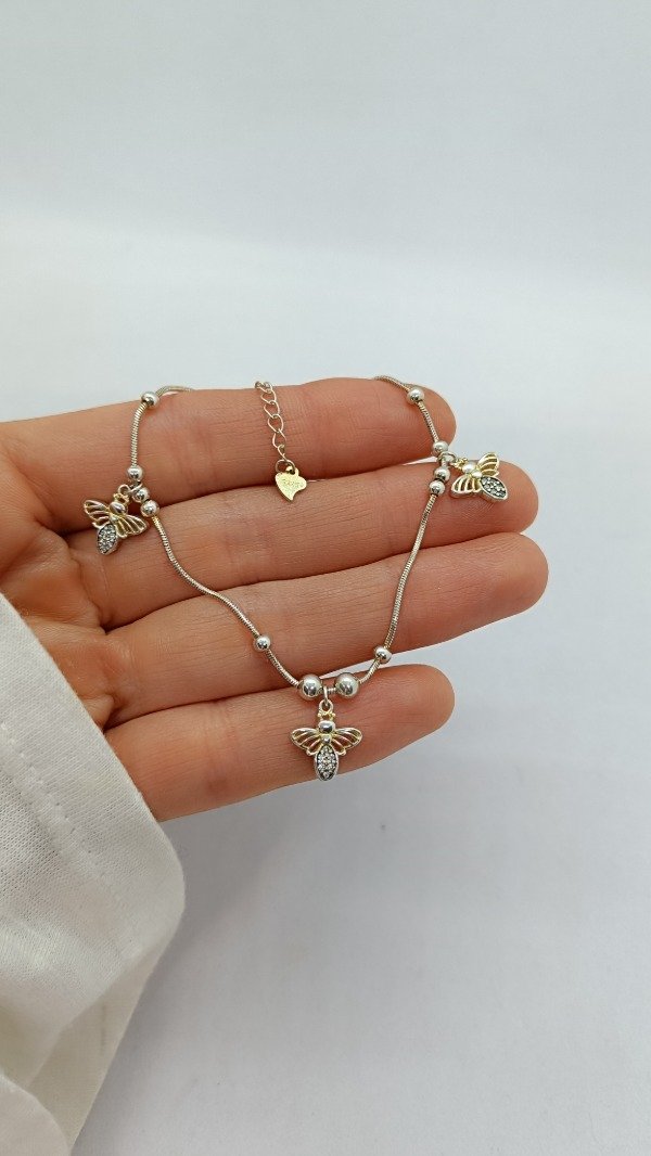 Producto - Pulsera Abejas y Bolitas Plata - 2