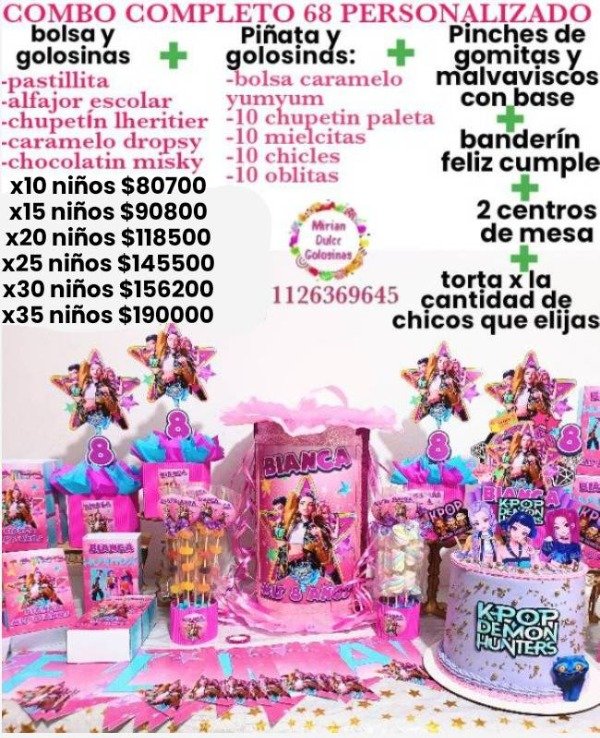 Producto - Combo cumpleaños 68 guerreras kpop