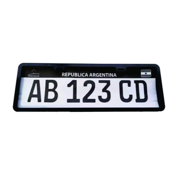 Producto - MARCO NEGRO PORTA PATENTE X 2 PATENTE MERCOSUR