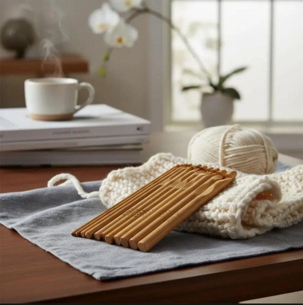 Producto - Aguja crochet bamboo x12