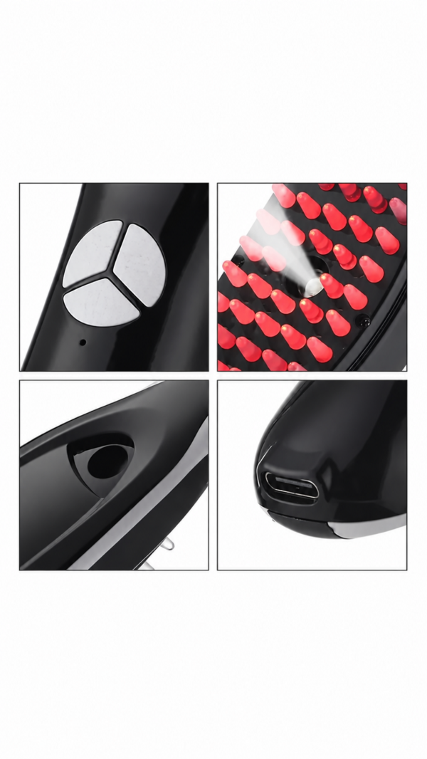 Producto - CEPILLO MASAJEADOR LUZ LED NANO HIDRATACIÓN INALAMBRICO + EXOSOMA CAPILAR - 11