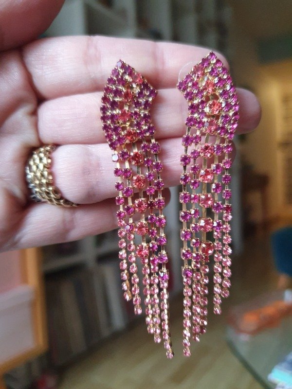 Producto - Aros Pasantes Pink Rain