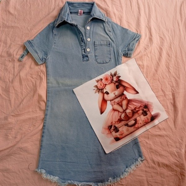 Producto - Vestido y aplique celeste 10