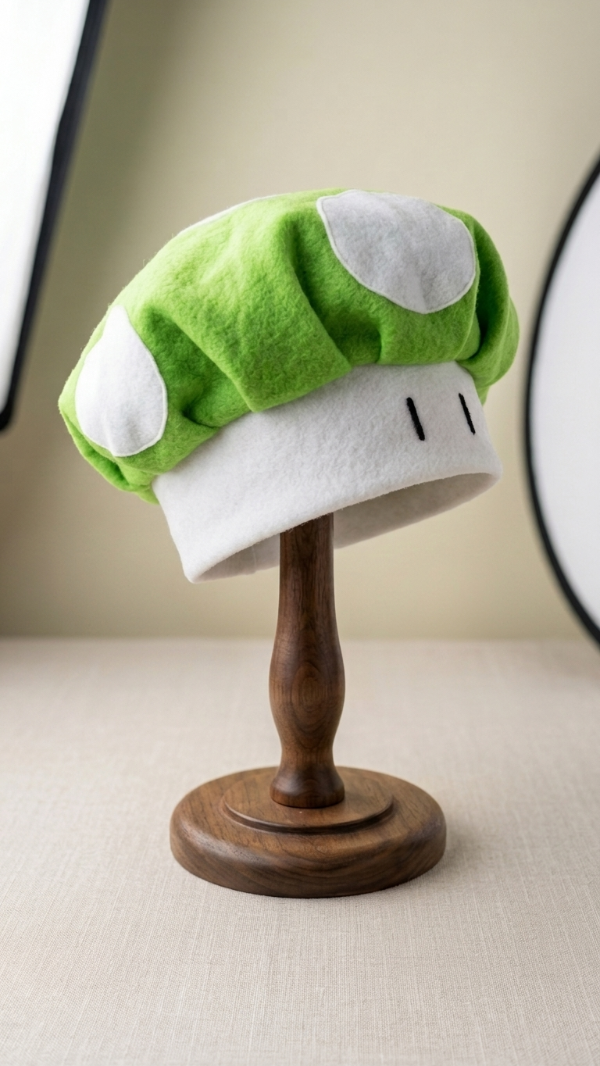 Producto - gorro Hongo Verde Mario - 4