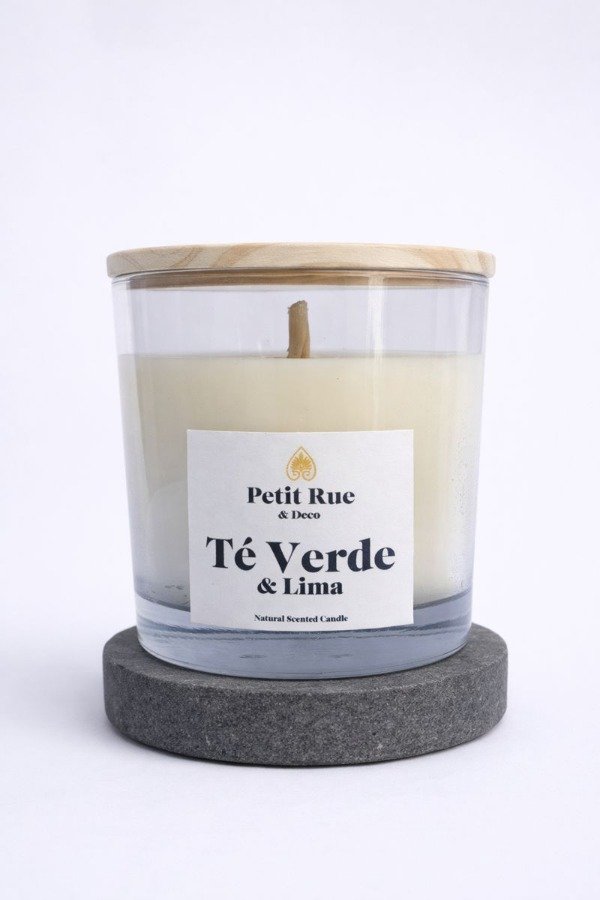 Producto - Vela de soja Te verde y Lima
