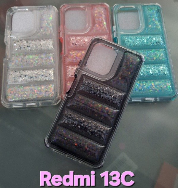 Producto - Fundas puffer brillo premium. Redmi 13C