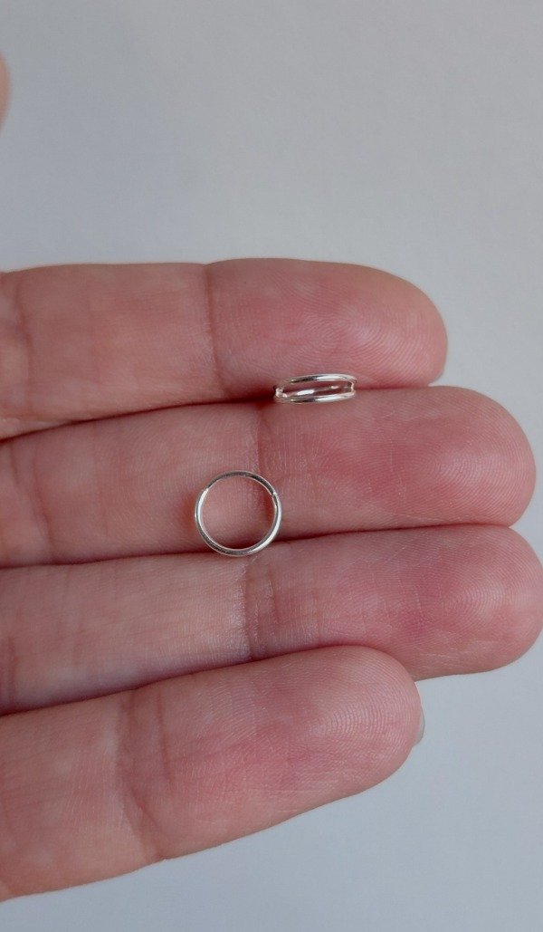 Producto - Argollita de Plata Doble 8mm (unidad)