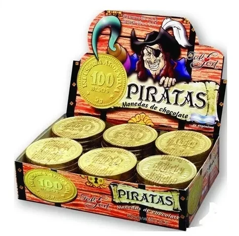 Producto - MONEDA CHOCOLATE PIRATA FEL FORT X60