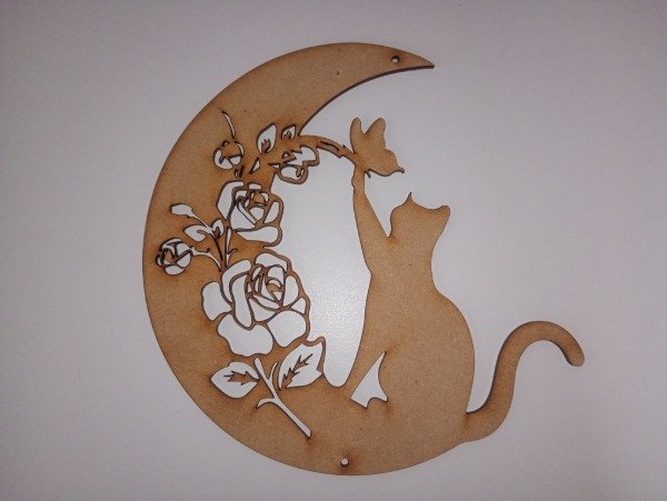 Producto - Cartel cuadro fibrofácil gato mod 3