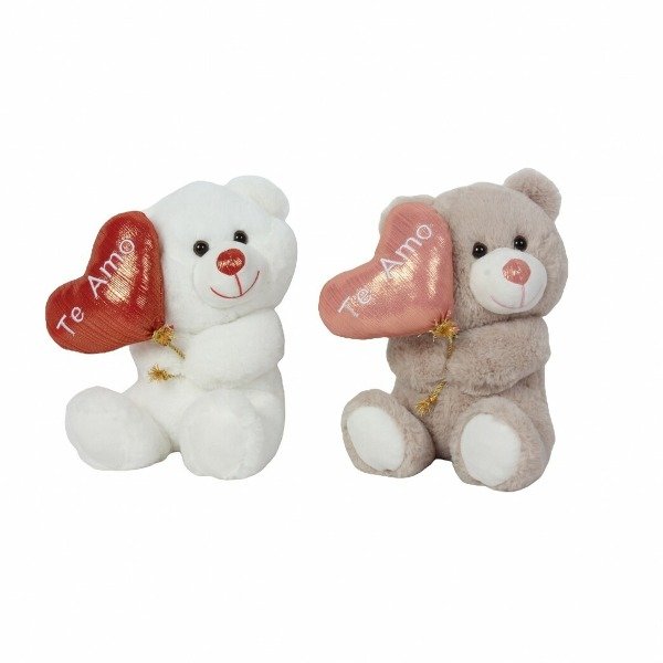 Producto - Woody toys oso peluche con corazon 26cm cod 42128 MARRON
