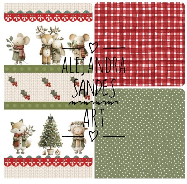 Producto - Set de telas Navidad encantada