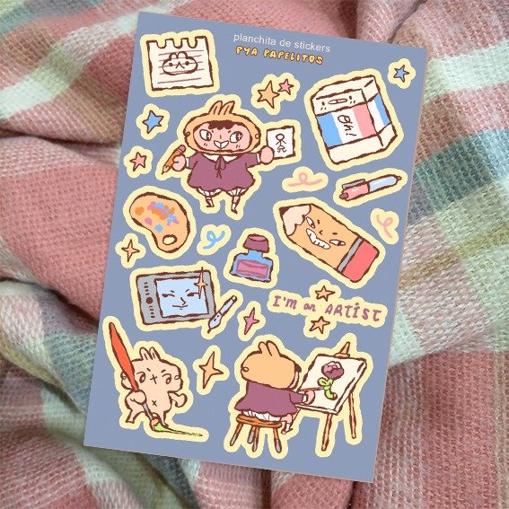 Producto - planchita de stickers "arte"