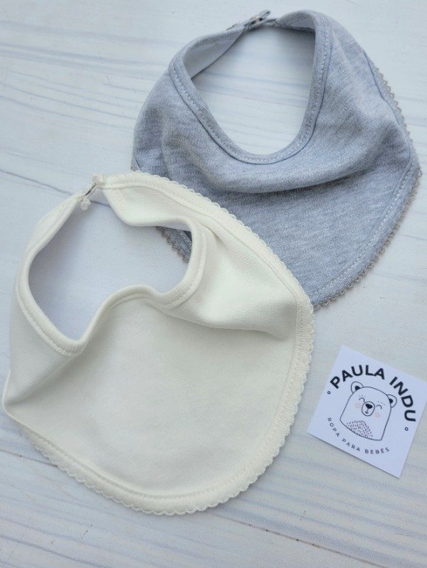 Producto - PACK X2 BABEROS GRIS Y NATURAL - transferencia 5.950