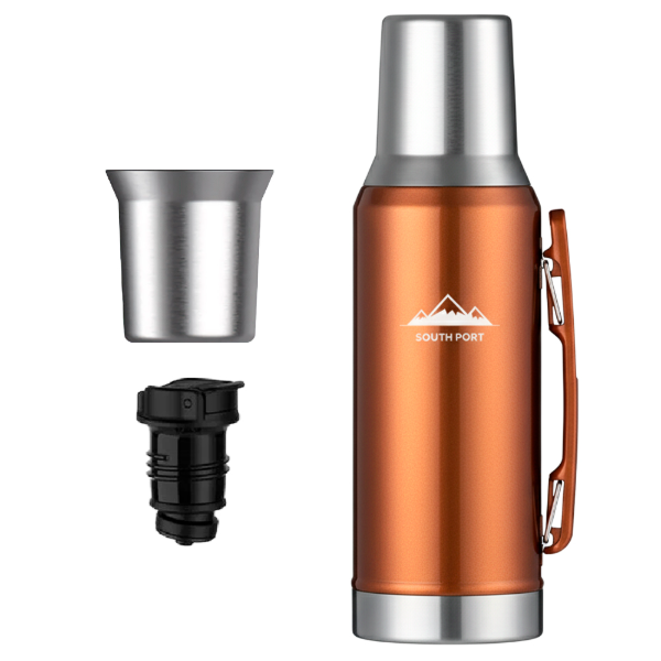 Producto - Termo Acero Inoxidable -1.2 Litros -Manija -pico cebador -cobre -South Port by G