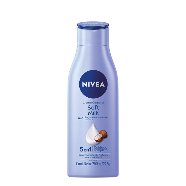 Producto - Crema Corporal Nivea Soft Milk 5 en 1 Piel Seca 250 ml