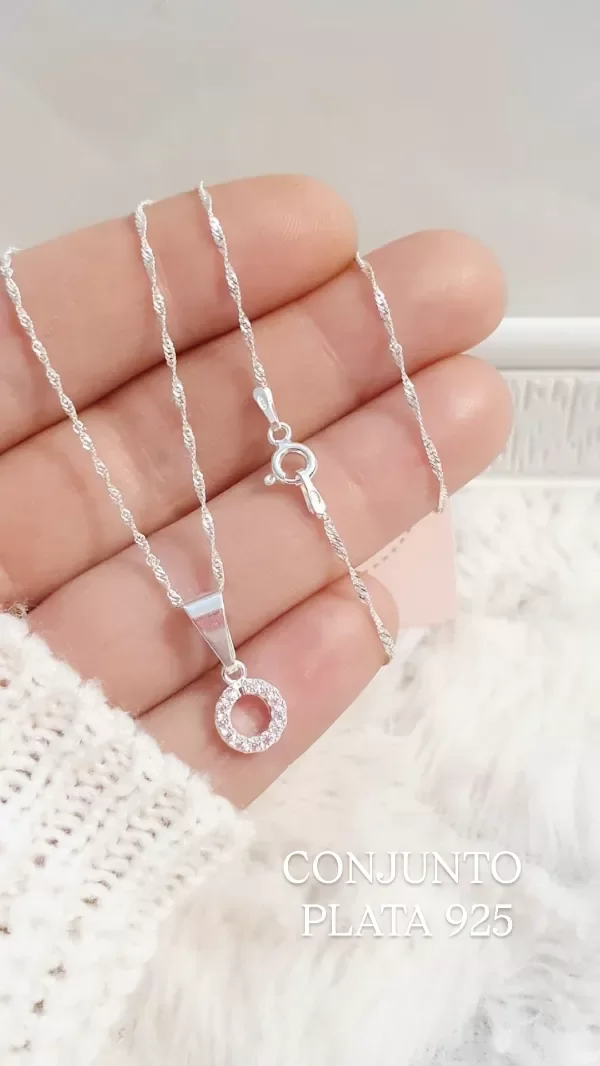 Producto - Conjunto dije circulo micro
