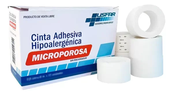 Producto - Promo Cinta Tela Adhesiva Microporosa 2,5cm X 9m X 12u. Lisfar