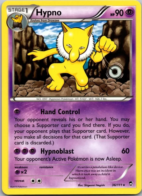 Producto - POKEMON HYPNO 36/111 RARE FURIOUS FISTS