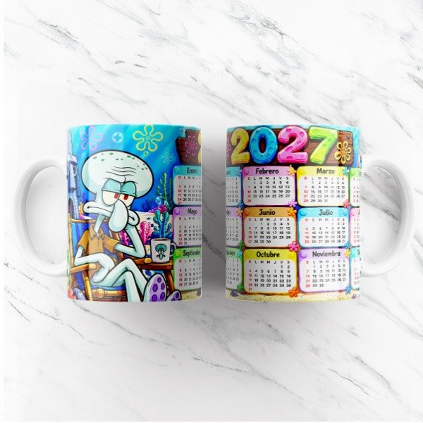 Producto - Plantillas Tazas Calendarios 2027 Infantiles Sublimar Personajes #T802 - 4