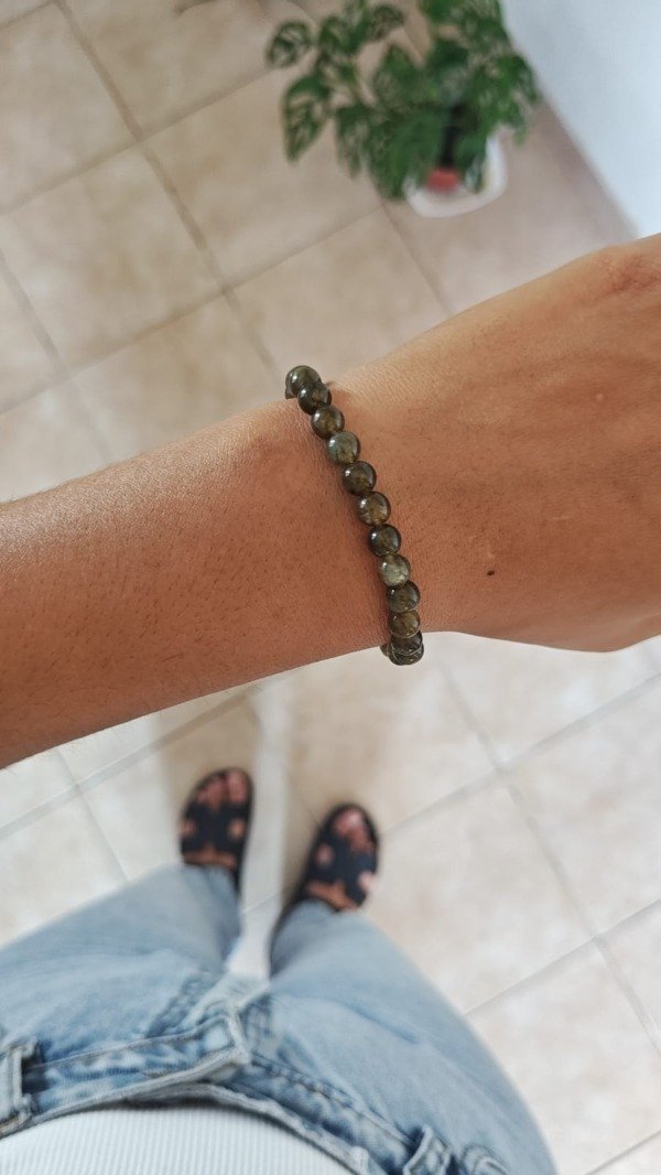 Producto - PULSERA ELÁSTICA LABRADORITA. 6MM. PIEDRA NATURAL