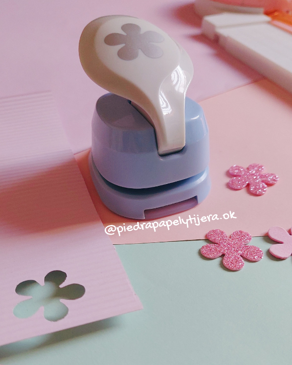 Perforadora goma eva flor ibi craft Piedra papel y tijera