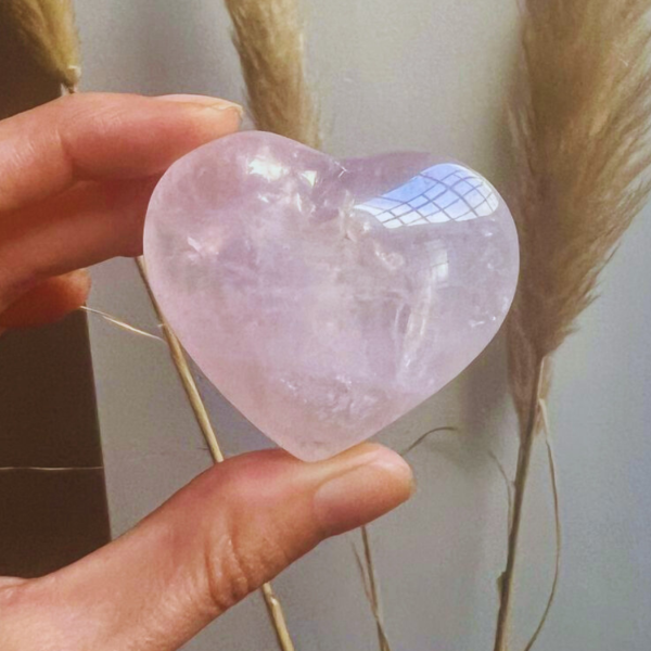 Producto - Corazon bombe Cuarzo rosa chico