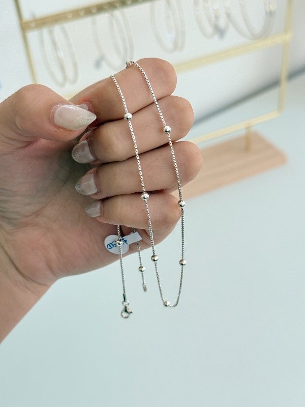 Producto - Cadena veneciana bolitas 45cm