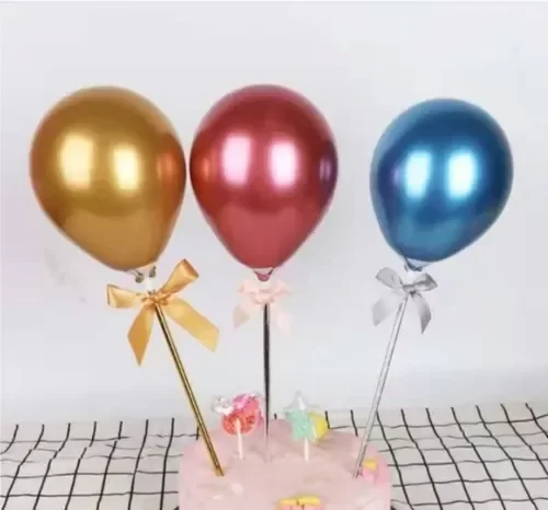 Producto - Kit mini globo chrome para torta x5