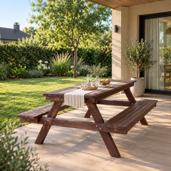 Producto - Mesa Canadiense Picnic 8 Personas Madera Plastica - 0
