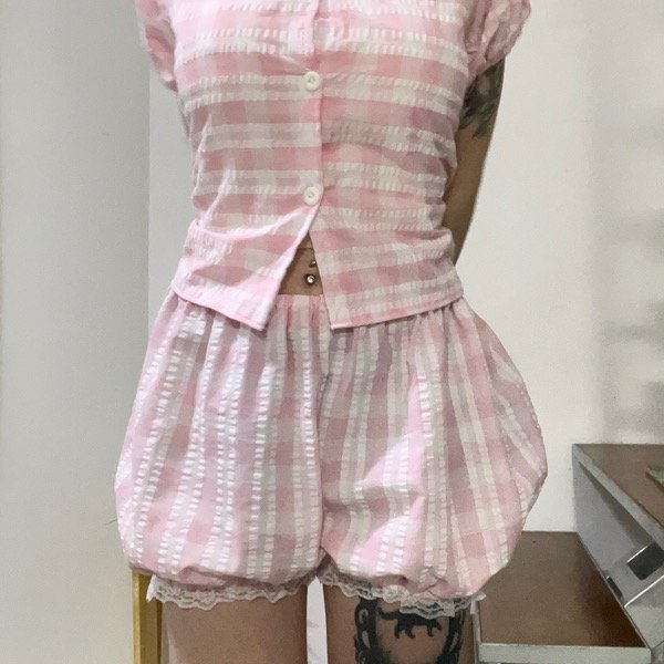 Producto - Short bloomer rosa cuadrille