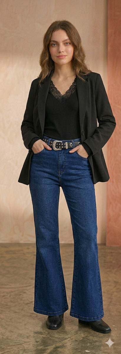 Producto - Jeans Wideleg elastizado azul MC