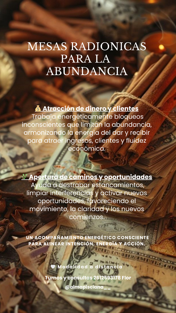 Producto - Mesas radiónicas para la abundancia