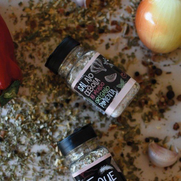 Producto - TOQUE SALES Sal Marina, Cebolla, Ajo, Orégano, Ají Molido y Pimienta