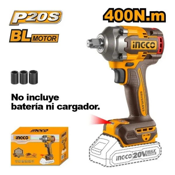 Producto - Llave de Impacto 20 V Enc. 1/2" Brushless 400NM - Sin Bat. ni Cargador