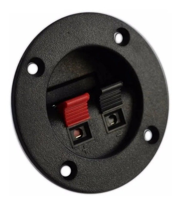 Producto - BORNERA REDONDA PRENSA CABLE PARA BAFLE PARLANTE 7.5CM
